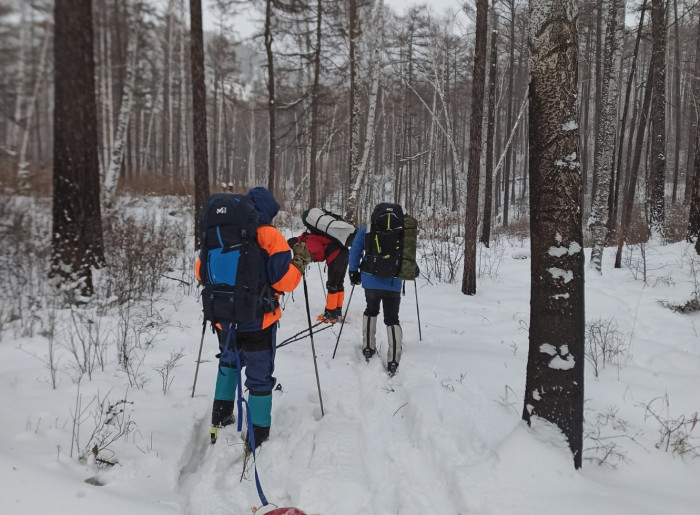 Спасатели Забайкалья на учениях прошли 60 км на лыжах в 40 градусный мороз