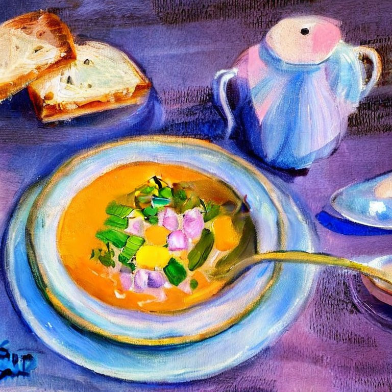 Натюрморт с супом