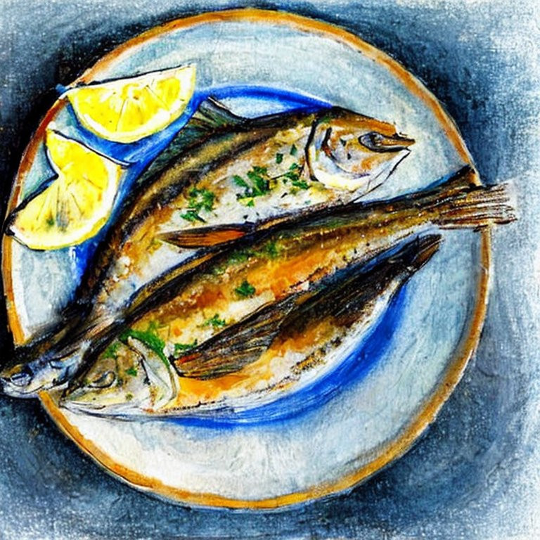 Рыба на тарелке