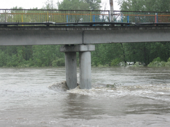 Уровень воды в реке Чита за ночь повысился до 130 сантиметров