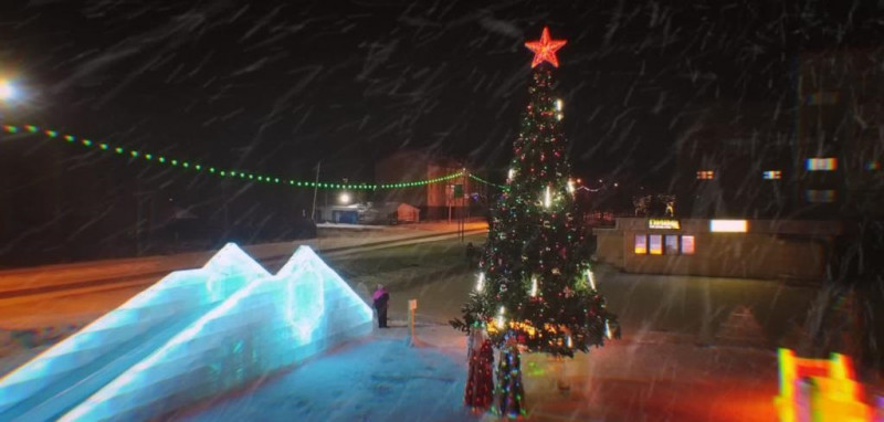 Первый ледовый городок в Забайкалье открыли в Каларском округе