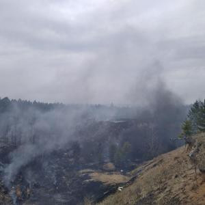 Возгорание на свалке переросло в пожар в районе Сенной Пади под Читой