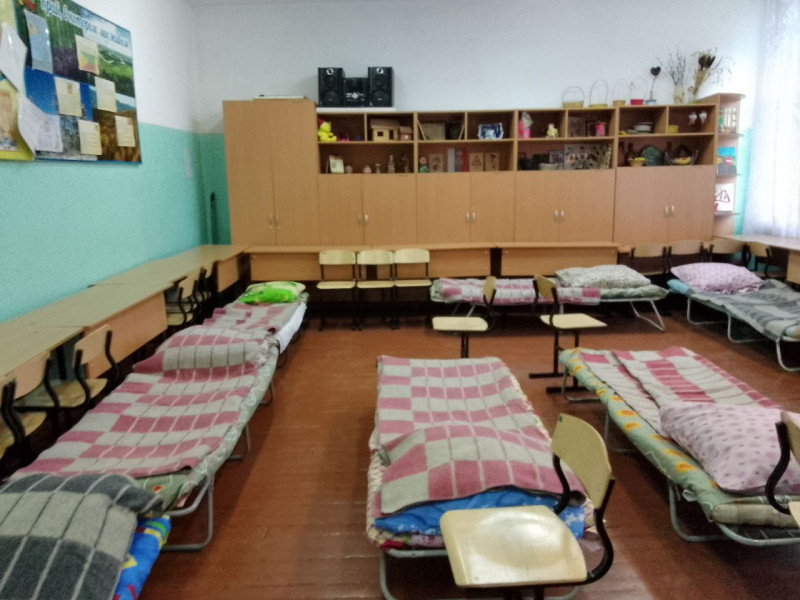 Пункт временного размещения в школе № 14 в Чите