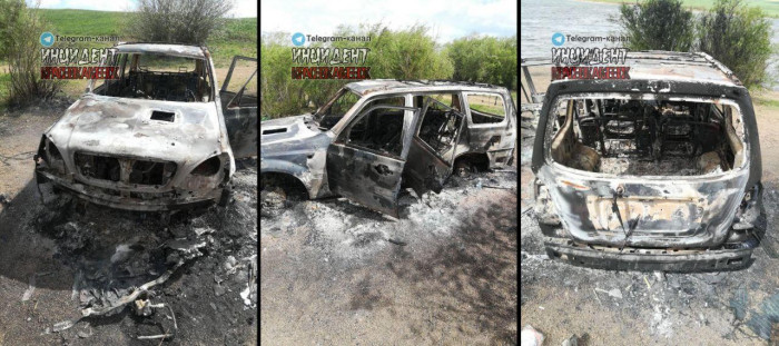 Три забайкальца чуть не погибли в горящем автомобиле