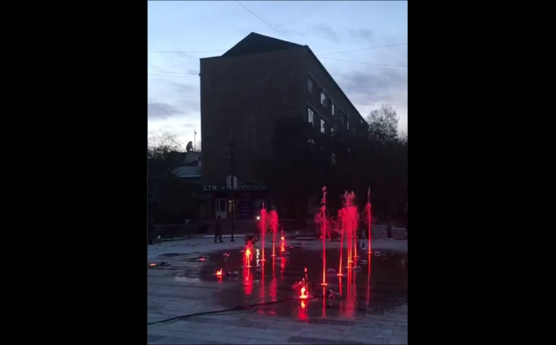 Музыкальный фонтан запустили на Театральной площади Читы