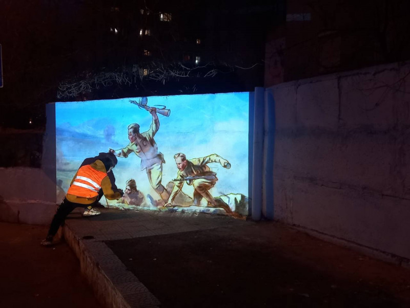 Посвящённое Победе граффити появится на остановке в Чите