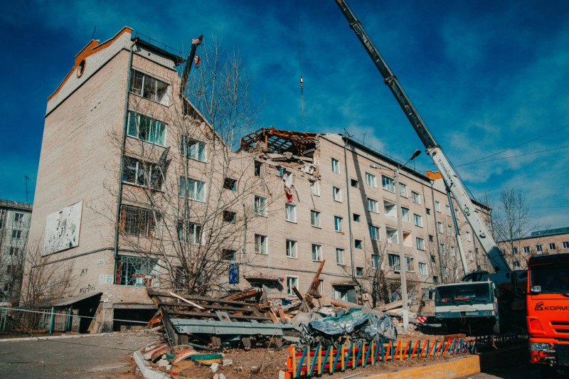 Дом, пострадавший от взрыва газа в Чите, начнут восстанавливать после расселения жильцов