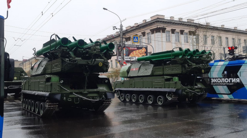 Военная техника на параде Победы в Чите 9 Мая. Фото: ZabNews