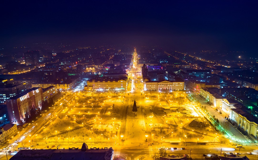 Улицы около площади Ленина в Чите перекроют в новогоднюю ночь