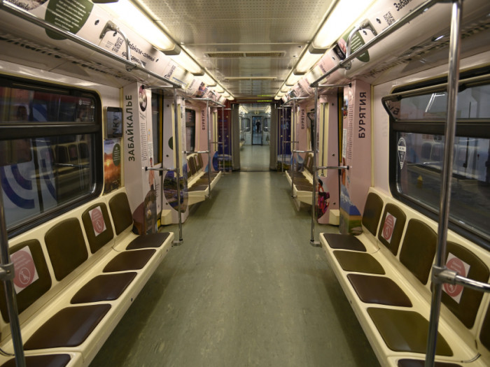 Поезд с фотографией забайкальского манула начал курсировать в московском метро