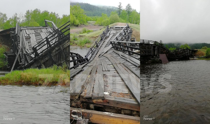 Мост обрушился от старости в посёлке Забайкалья, ремонтировать его не будут