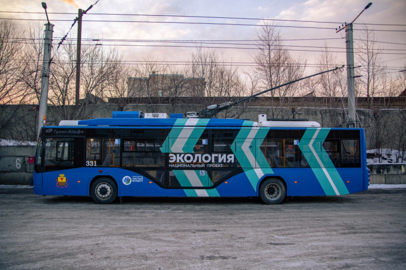 Новые троллейбусы не смогли выехать утром из депо из-за морозов в Чите