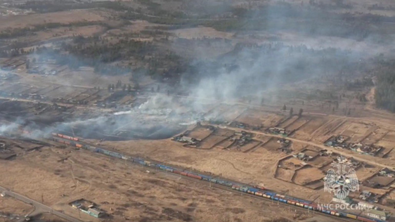 Пожар в селе Баляга удалось локализовать на площади 2 000 квадратных метров