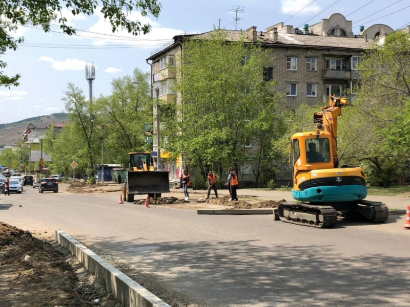 В Чите ремонтируют улицу Журавлёва по нацпроекту