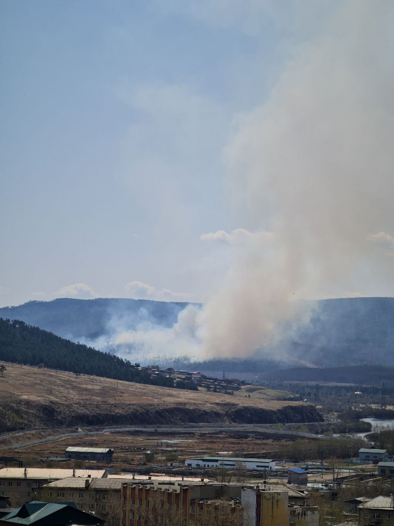 Лес горит в районе Антипихи