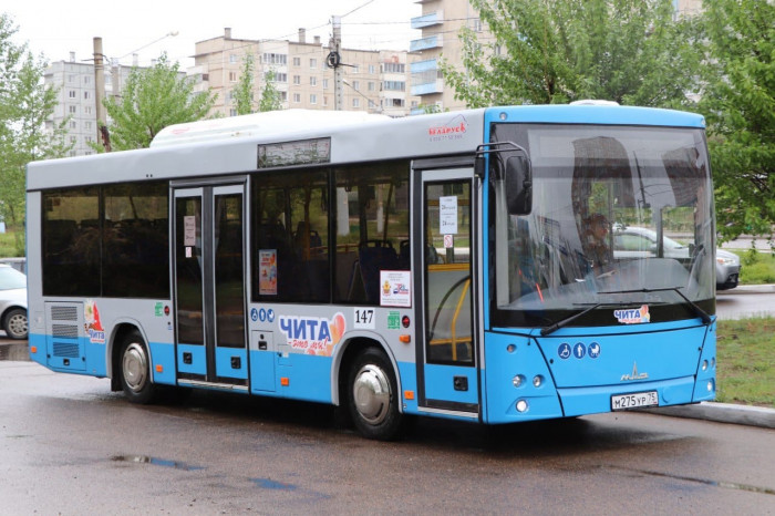 Два новых автобуса вышли на маршрут в Чите ко Дню города