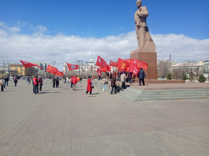 Мероприятие в честь 152 годовщины Владимира Ленина провели коммунисты в Чите